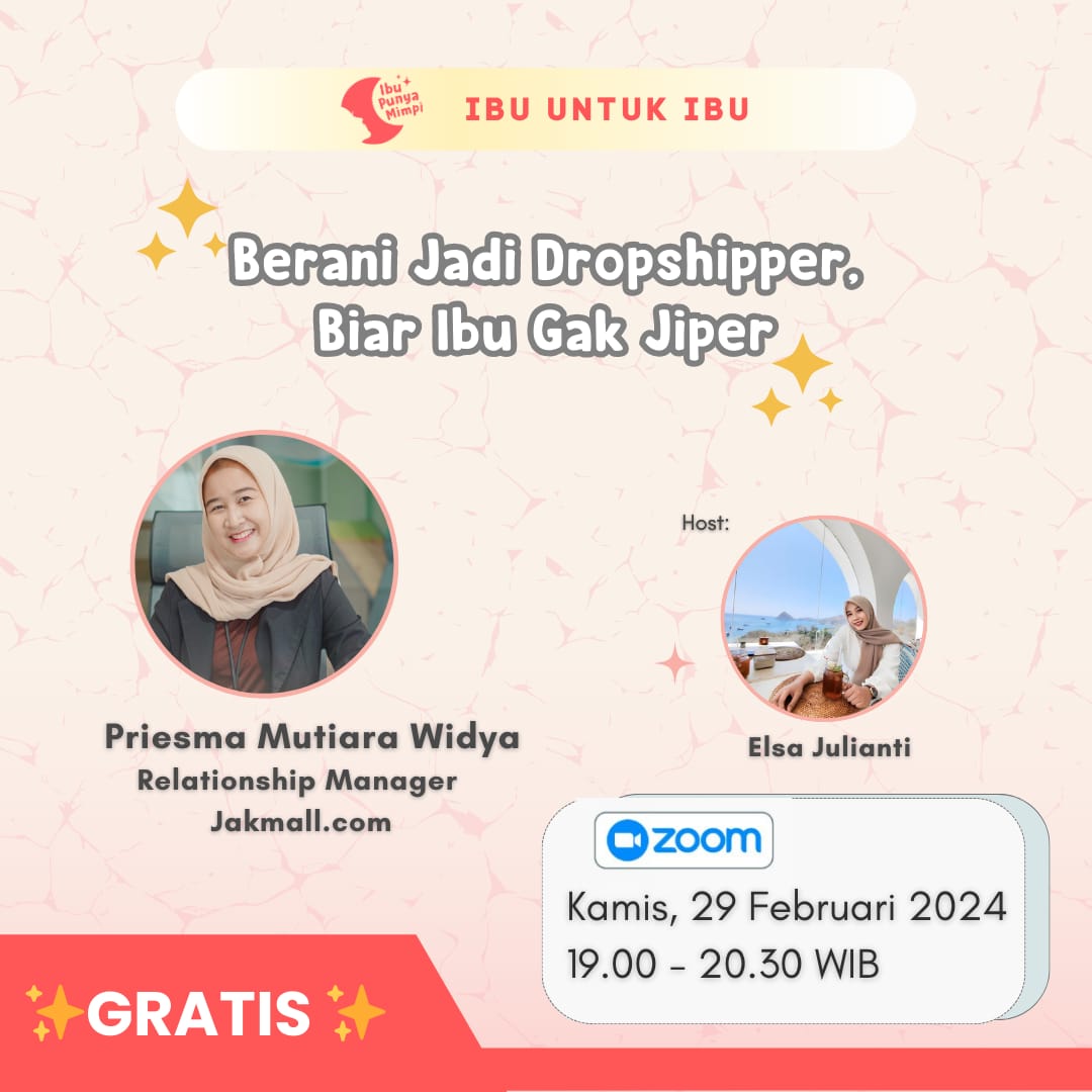 Ibu Untuk Ibu : Berani Jadi Dropshipper, Biar Ibu Gak Jiper