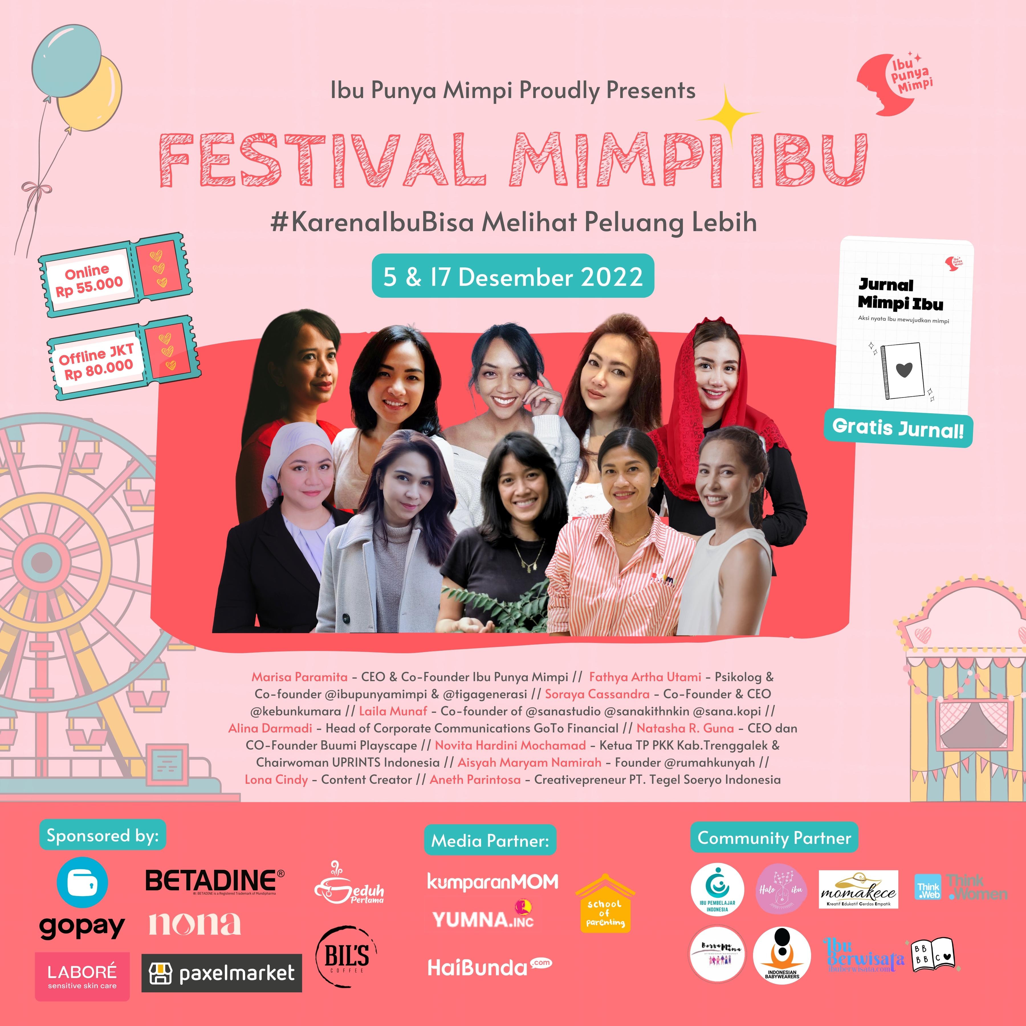 TIKET ONLINE Festival Mimpi Ibu Desember 2022