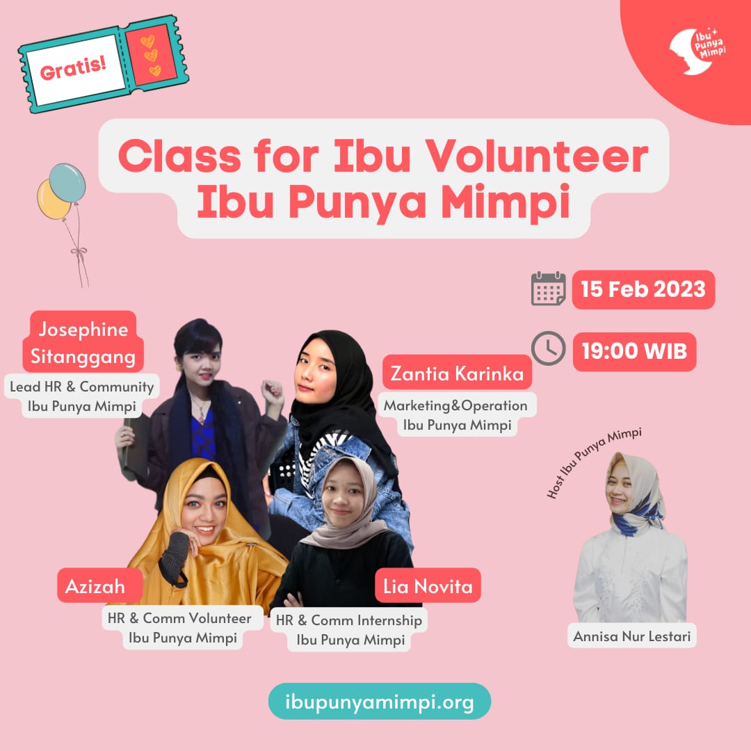Class for Ibu Volunteer Ibu Punya Mimpi
