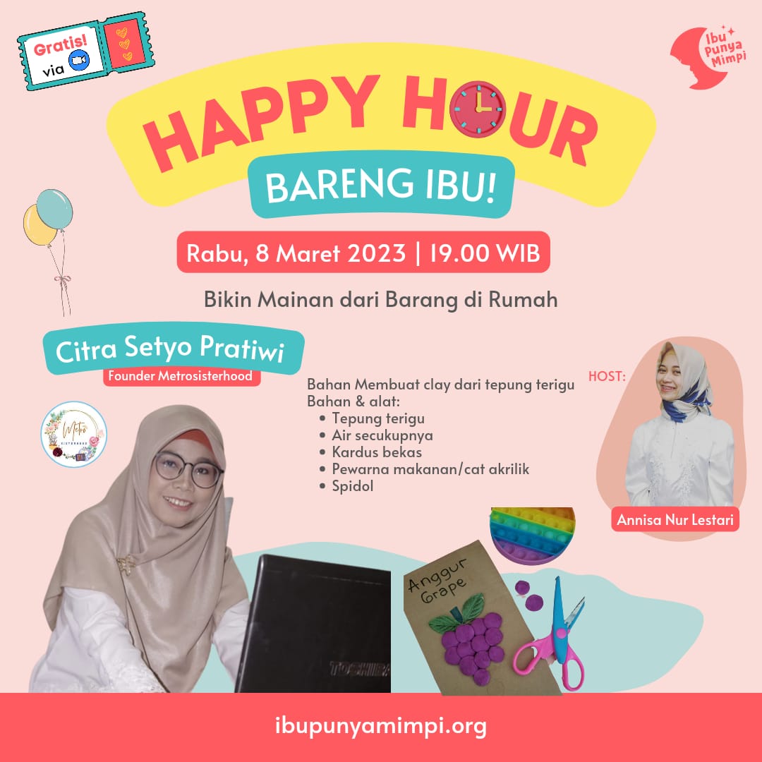 Happy Hour Bareng Ibu : Bikin mainan barang di rumah