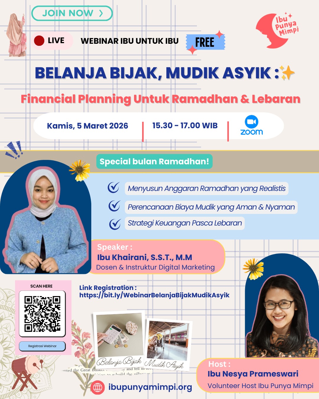 Ibu Untuk Ibu : Belanja Bijak, Mudik Asyik: Financial Planning untuk Ramadhan dan Lebaran