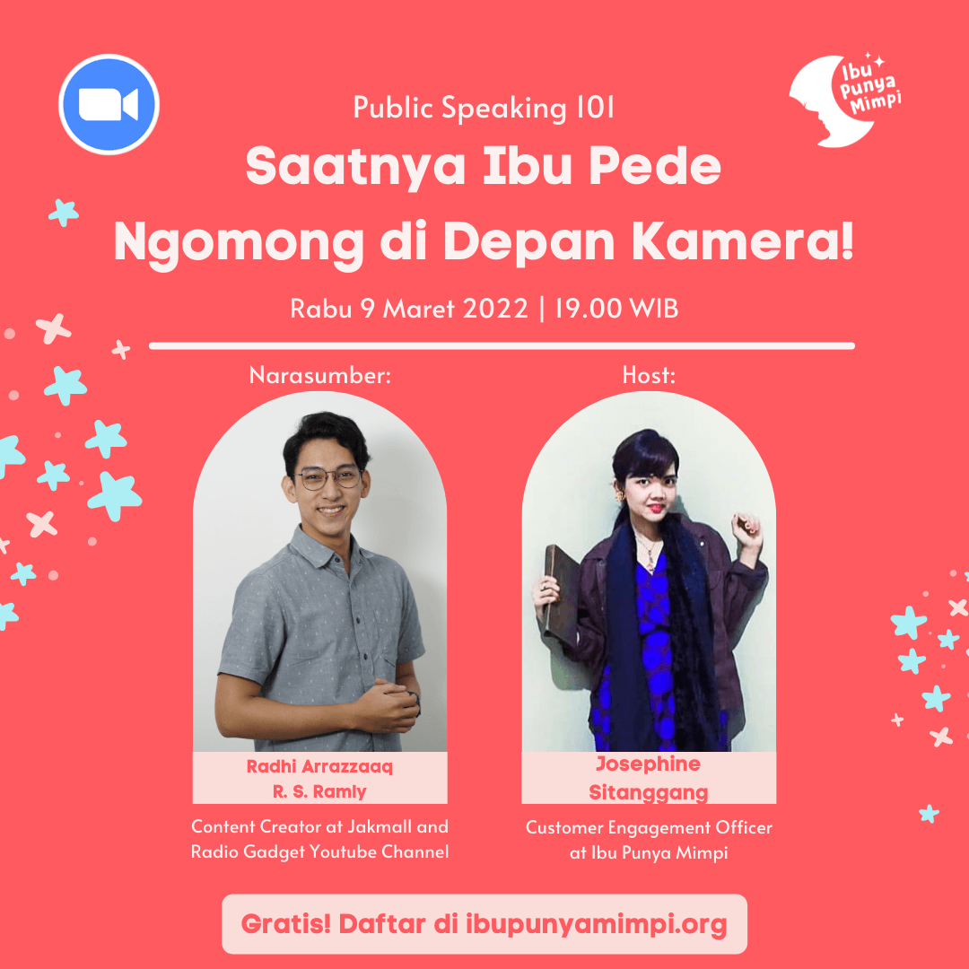 Saatnya Ibu Pede Ngomong di depan Kamera